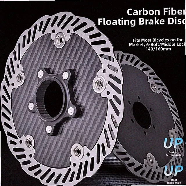 Floating Carbon Fiber Disc For Rotor 140mm 6-Bolt for Road MTB Braking