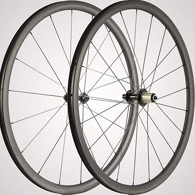 Full Carbon Fiber Road Bike Wheelset Clincher Depth 30mm Width 25mm U Shape 700C