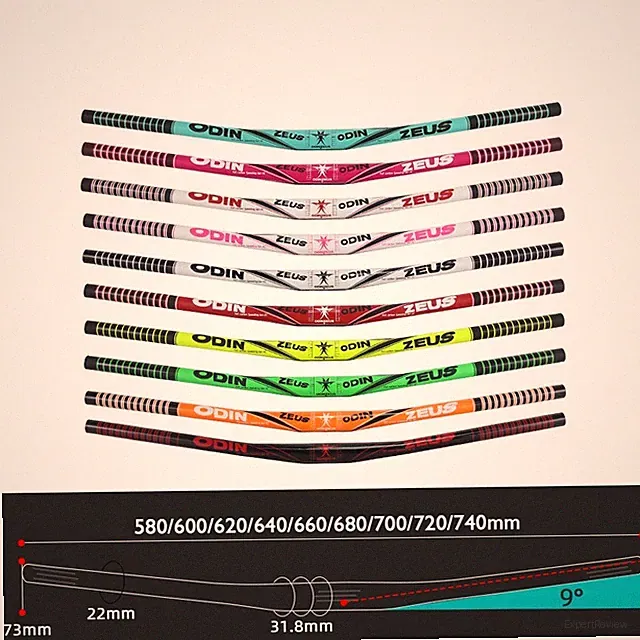 Full Carbon Handlebar for Mountain/Kids Bicycle 9 Degree Riser Bar 580-740mm