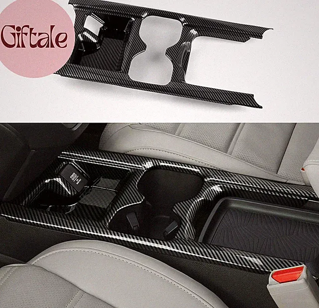 Honda CRV Cup Holder Frame Trim Carbon Fiber ABS Cover 2017 2018 2019
