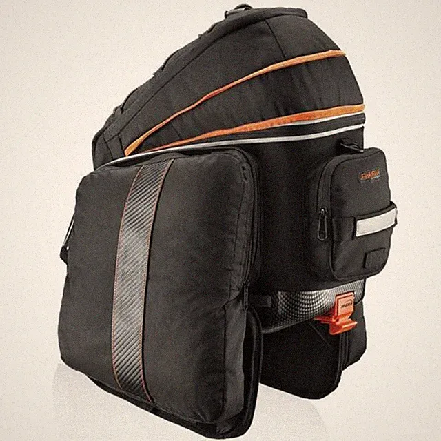 IBERA PakRak Carbon fibre-style Bike MultiMount Commuter Bag , Black