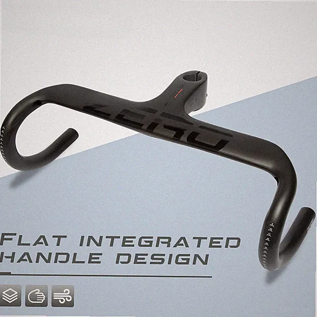 Integrated Road Bicycle Handlebars Carbon Fiber 28.6mm 400/420/440mm Drop Bar