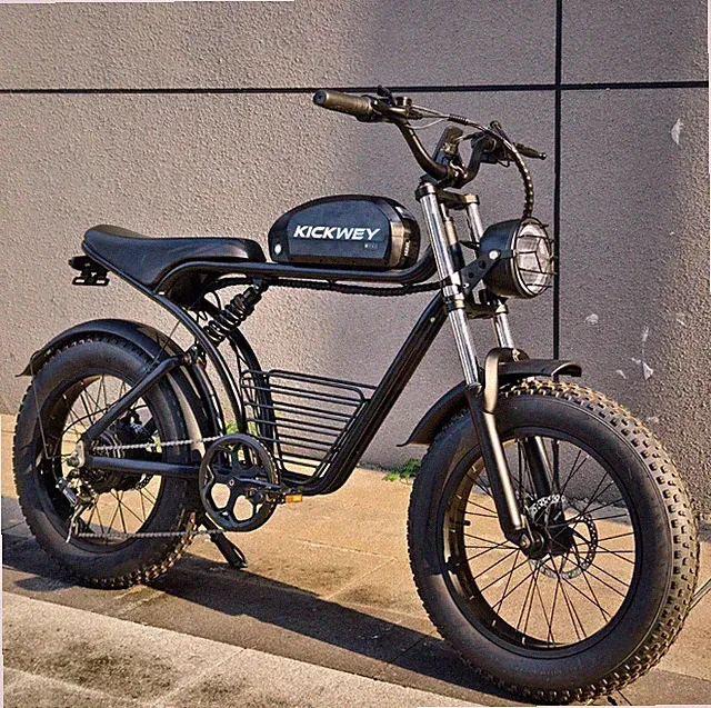 Kickwey K7 Adult E-Bike 30MPH 1500w 48V 23ah Mountain E-Bike 20” Fat Tires