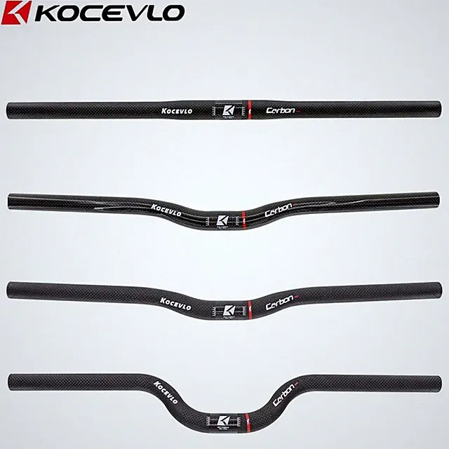 KOCEVLO Carbon Bike Handlebar 25.4mm BMX Folding Bike Flat Riser U Bar
