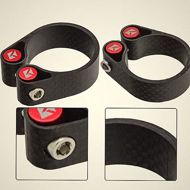 Lightweight Carbon Fiber Seatpost Clamp Lock Buckle for Secure and Stable Fit