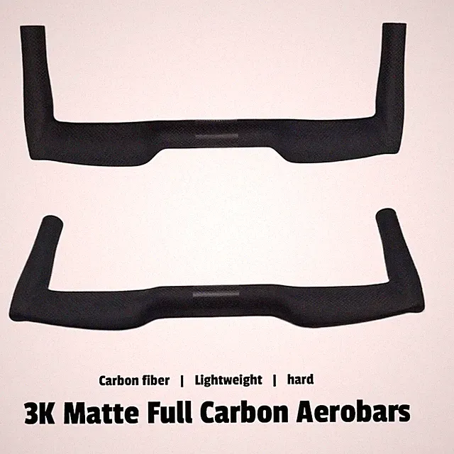 Matte 3K Full Carbon Fiber Aero TT-Style Fixed Gear Handlebar for Road Bike