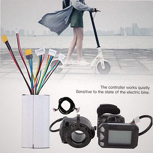 New Carbon Fiber Electric-Scooter E-Bike 24/36V Controller LCD Monitor Brake Set