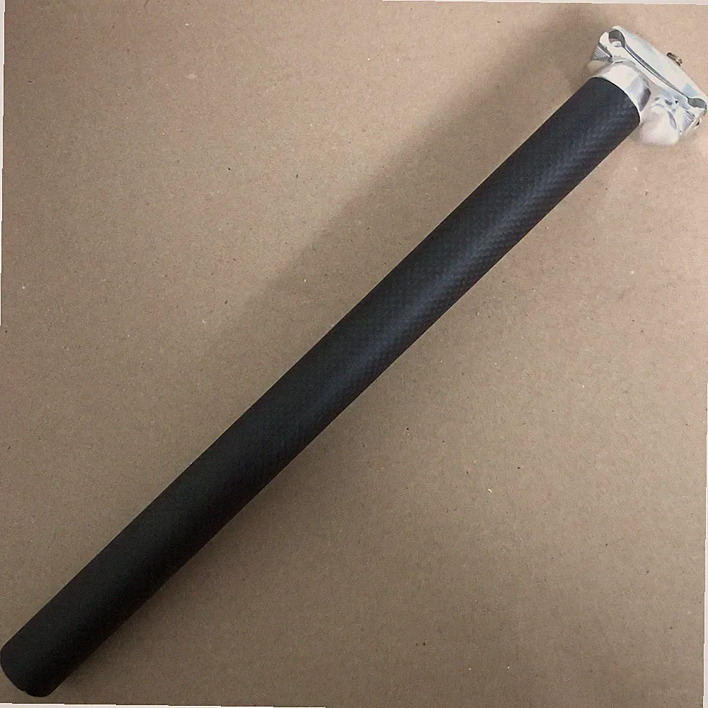 New KALLOY Bicycle Carbon Fiber Seat Post 27.2mm Length 350mm No Logo Black