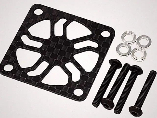 NEW NHX RC 30X30mm Carbon Fiber Fan Guard / Cover with Screws