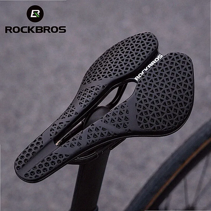 ROCKBROS 3D Printed Bicycle Saddle Ultralight Carbon Fiber Hollow Bike Saddle