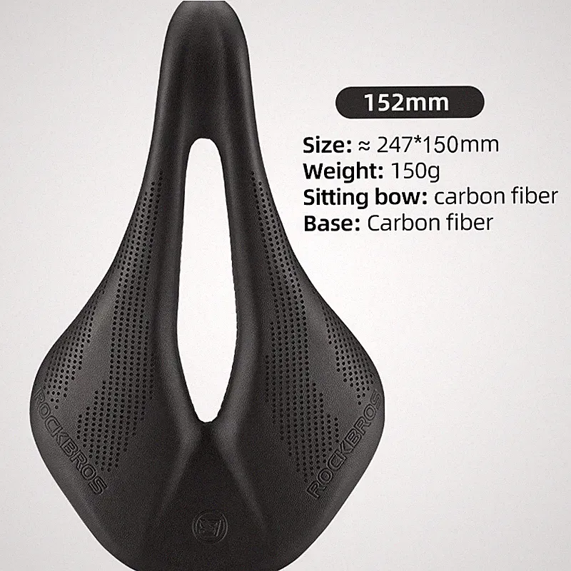ROCKBROS Bicycle Carbon Fiber Seat Saddle Racing Saddle Seat Road Mtb Superlight