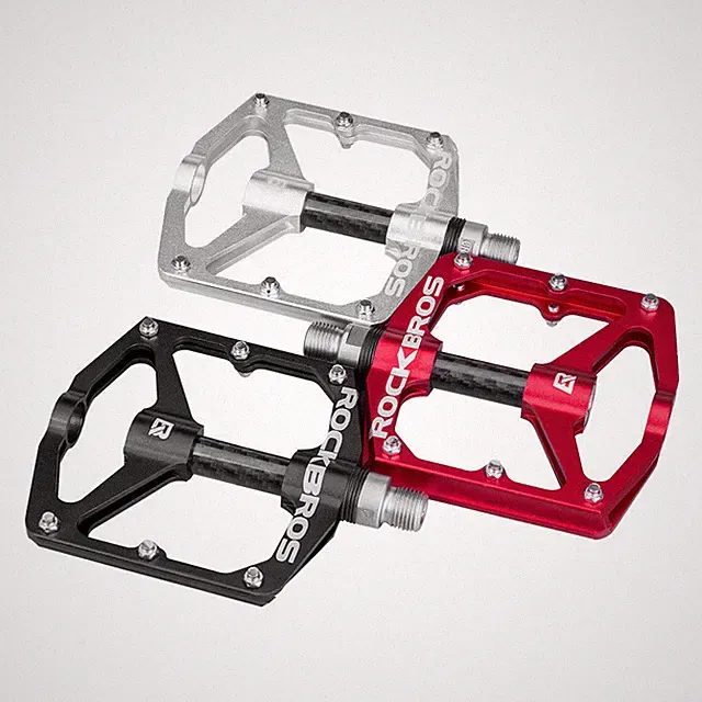 ROCKBROS Bicycle Pedal Carbon Fiber Sealed Bearings Bike MTB Cycling Pedals 9/16