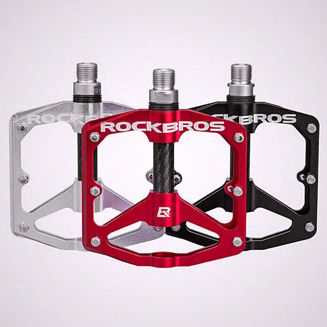 ROCKBROS Bicycle Pedals 9/16" Carbon Fiber Pedals Sealed Bearing Flat Pedal US