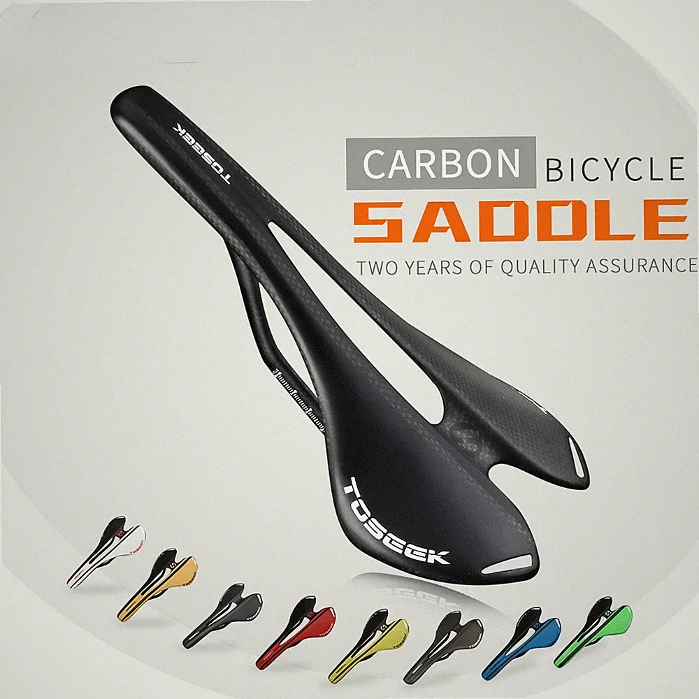 Ultralight 3K Carbon Fiber Bicycle Saddle Road MTB Bike Carbon Seats 7*9mm
