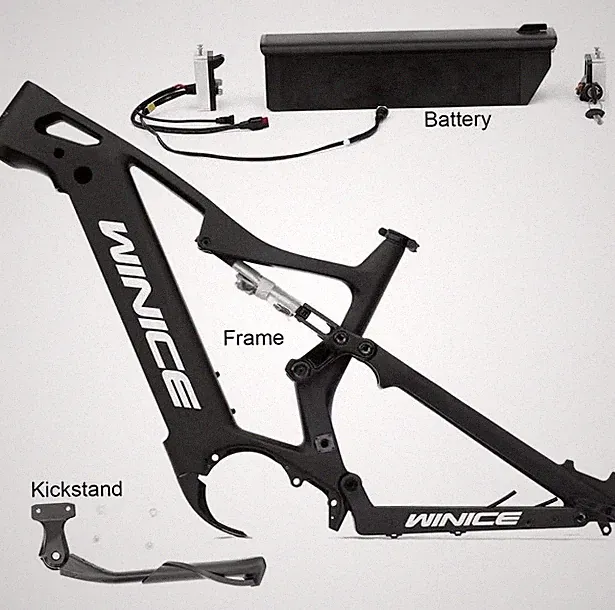 US Dengfu E-bike carbon fiber frame bike MTB 29ER Electric frame bicycle E55