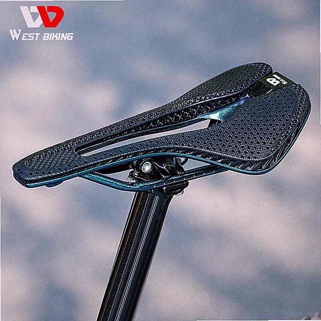 WEST BIKING Carbon Fiber 3D Printed Bicycle Saddle MTB Road Bike Cycling Saddle